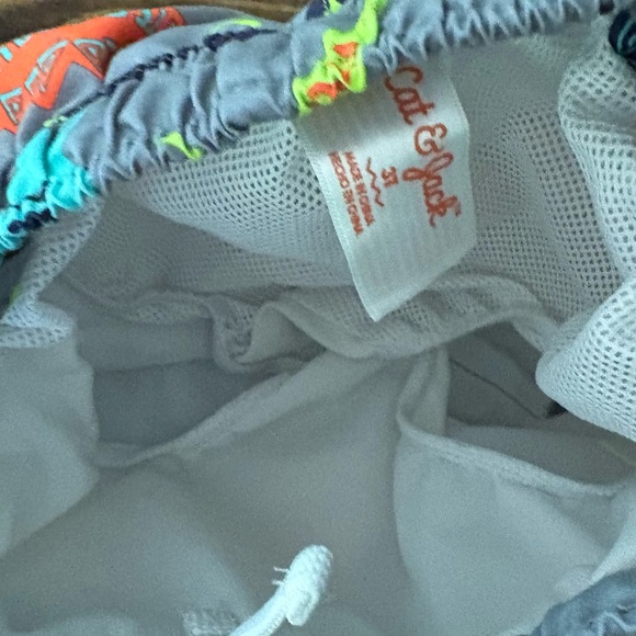 Cat & Jack Gray Dino Swim Trunks Size 3T - Picture 3 of 4